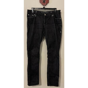 Coogi Australia Womens Size 16 Black Stylish Straight-Fit Denim Jeans! A6124